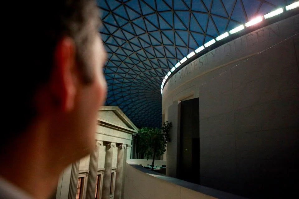 Alexandre G. Mitchell looking across a museum interior